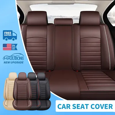 Leather Auto Seat Covers For Ford  F-150 F-250 Mustang Ranger Full Set & 2 Seat • $89.92