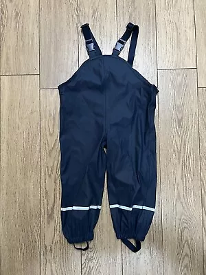 £9 • Buy Lupilu Waterproof Dungarees Trousers, Navy Blue, Age 2-4