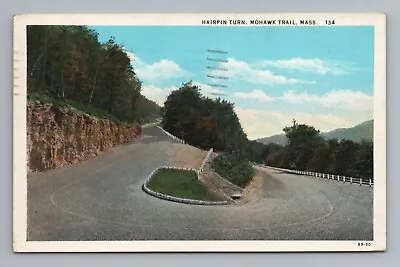 $14.50 • Buy Hairpin Turn Mohawk Trail Massachusetts Vintage Postcard