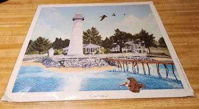 Vintage 1999 Old Biloxi Lighthouse Print By Marty Wilson • $29.99