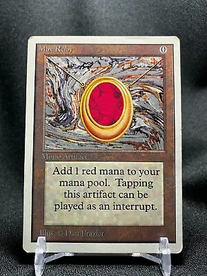 *Mox Ruby* -Unlimited- Moderately Played [MP] *spot On Back*MTG {Lively's Stash} • $3100