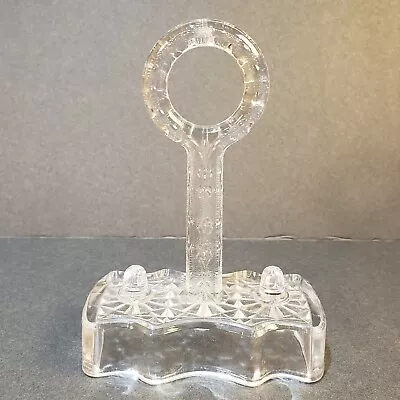 Vintage Clear Glass Salt And Pepper Shaker Caddy Holder  • $24.99