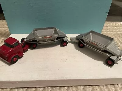 Vintage Lesney Matchbox King Size K-4 Gmc Fruehauf Tractor + Hoppers 1967 Nice • $4.99