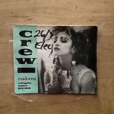 Madonna Virgin Tour Crew 1985 1986 Backstage Pass Original Rare • $75