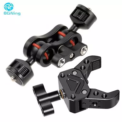 £20.17 • Buy Arm Rig Head DSLR Ball Stand Light Clip With Holder Camera Video 1/4  Clamp