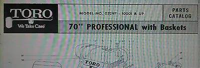 TORO 70  Professional W/ Baskets Reel Lawn Mower Riding Tractor Parts Manual • $64.52