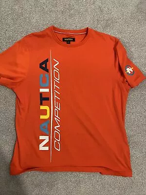 Nautica Competition T Shirt Size XL Orange • £5.49