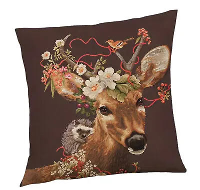 Deer W/ Flowers Decorative Indoor/ Outdoor Pillow Cover 18 X 18 New • $16.11