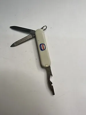 Nestle Logo Victorinox Swiss Army 58mm Rally Pocket Knife White • $10