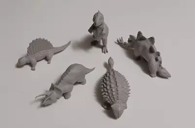 Marx Revised Dinosaurs Gray Plastic Vintage Prehistoric Playset Lot Of 5 • $24.99