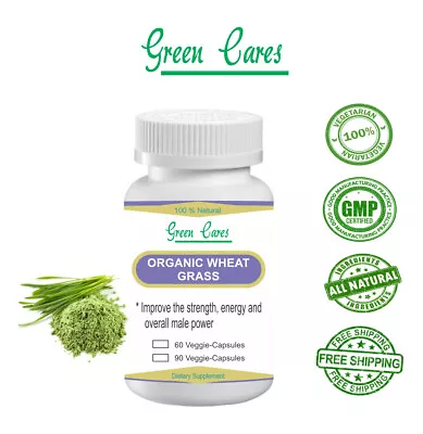 $7.58 • Buy Certified Organic Wheat Grass Capsules 100% Organic And Natural From India