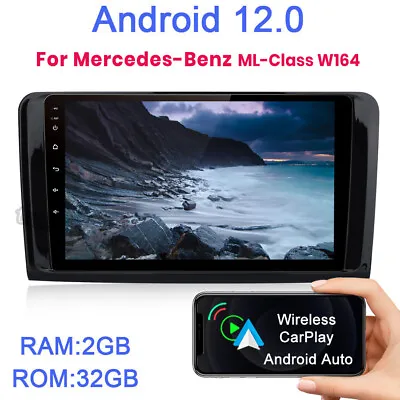 For Mercedes Benz ML-Class W164 Android 12 Car Stereo Radio GPS Carplay 2+32GB • $154.99