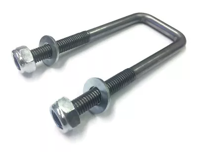 M10 Square Bright Zinc Plated U Bolts U-Bolt For Boat And Live Stock Trailers  • £6.54