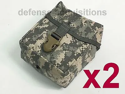 SET OF 2 NEW Military Issue ACU IFAK MOLLE First Aid Pouch / Large Utility Pouch • $16.95