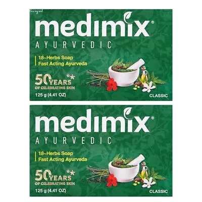 ( Pack Of 2 ) Medimix Ayurvedic Classic 18 Herbs Bathing Soap 125g | Free Ship • $16.06