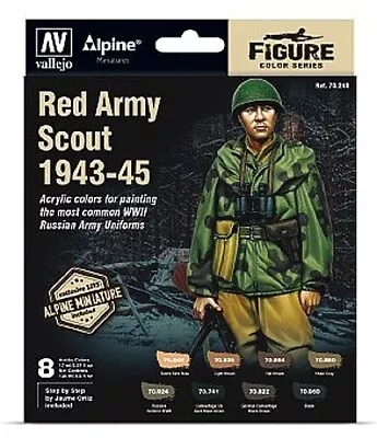 Vallejo Red Army Scout 1943-45 Figure & Paint Set (8 Colors) - Hobby And • $42.81