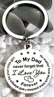 £4.29 • Buy Dad Keyring I Love You Dad Key Chain Fathers Day Gift Present Birthday