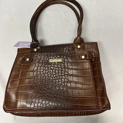 NWT Marc Fisher Faux Alligator Handbag 12” X 9” Double Handles • $22.99