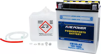 Fire Power HD 12V Battery W Acid Pack CB14L-A2 Kawasaki KLR650 87-18 • $58.60