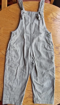 £2.99 • Buy Girls 2-3 Years Khaki Modern Denim Dungaree Long Jumpsuit Romper Next Day