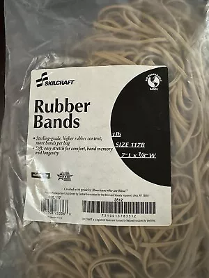 Skilcraft Bio-Degradable Rubber Bands Size 117B 1 Lb. 7  X 1/8  950.117 • $2