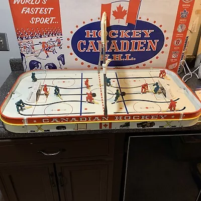 Vintage 1960’s NHL Canadien Hockey Game Eagle Toys Rare 3D Plastic Players • $199.99