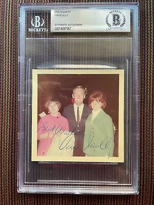 Vin Scully Los Angeles Dodgers Legendary Announcer Signed Photo Beckett 7067 1/1 • $600