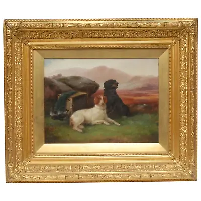 £6000 • Buy Victorian Oil Painting Sporting  Game Dogs  Signed Robert Cleminson (1864-1903)