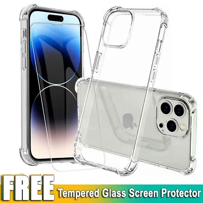 $7.95 • Buy For IPhone 14 13 12 11 Pro Max Plus XR X XS 7 8 SE Clear Shockproof Case Cover