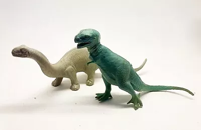 Original 1960s Marx Plastic Dinosaur Group Tyrannosaurus Brontosaurus • $17.95