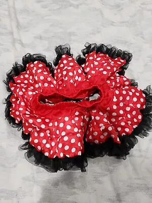 Minnie Mouse Toddler Girls Red Polka Dot Tulle Swirl Skirt Tutu Size Sz Small 2T • $11