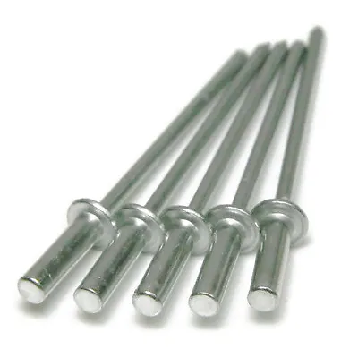 POP Rivets Aluminum Closed End / Sealed (6-4) 3/16  X(.188 - .250 Grip) Qty-100 • $24.40