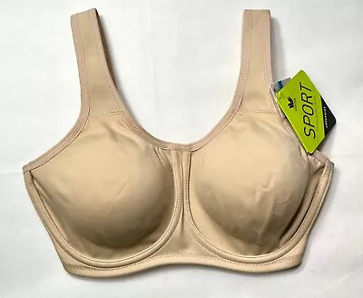 NWT Wacoal Women's 32DDD Sport High-Impact Underwire Bra 855170 Sand • $37.99