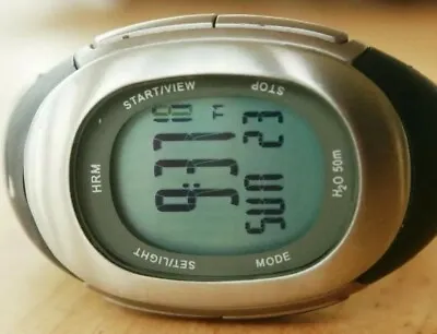 £26.28 • Buy Women Nike Watch Sm0032 Imara Heart Rate Monitor Silver Case Black Band Chrono
