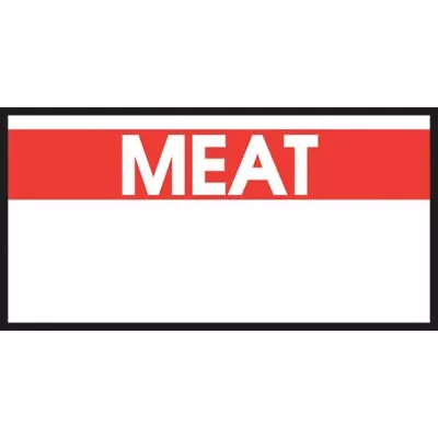 Monarch White Labels With Reversed Red Print  Meat  For 1110 1-Line Pricing Gun • $33.34