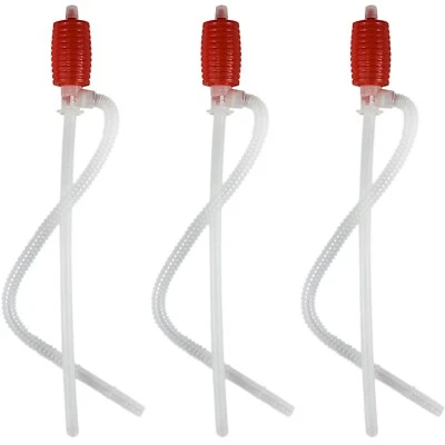 $10.95 • Buy 3 PACK SUPER SIPHON HAND PUMP QUICK RELEASE HOSE Transfer Gas Water Oil Fluids 