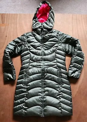 Eddie Bauer Parka Down Jacket Removable Hood Green Women's Medium • $37.99