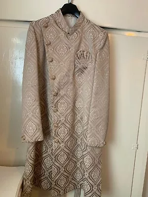 Mens Wedding Sherwani Large Size Rose Gold Light Pink • £100