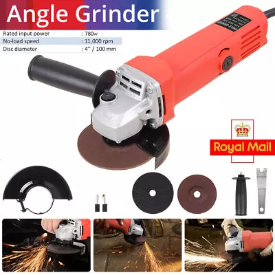 £19.99 • Buy 780W Electric Angle Grinder 100mm 3.94 Heavy Duty Cutting Grinding Polisher Tool