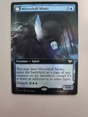 MTG Mirrorhall Mimic/Ghastly Mimicry Crimson Vow 361 Foil Borderless Rare • $2.99