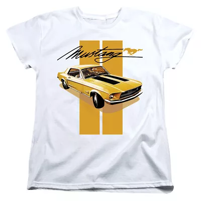 FORD MUSTANG STANG STRIPES Licensed Women & Junior Tee Shirt SM-2XL • $24.95