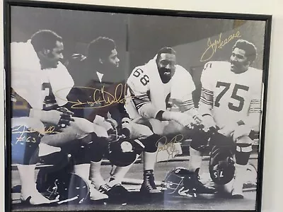 Autographed 16x20 Pittsburgh Steelers Steel Curtain White Holmes Greene Greenwoo • $199.99