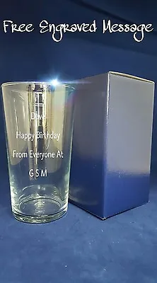 £8.90 • Buy PERSONALISED ENGRAVED PINT BEER GLASS 18th 21st 30th 40th 50th Birthday Gift
