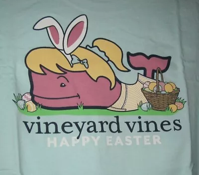 Vineyard Vines Girls' SS Graphic Tee Easter In Crystal Blue  - 2 Sizes - NWT • $24.99