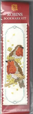 £6.50 • Buy Textile Heritage Counted Cross Stitch Bookmark Kit - Birds - Robins