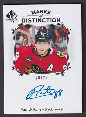 PATRICK KANE - 2021 SP Authentic Marks Of Distinction Auto #MD-PK /25 • $110