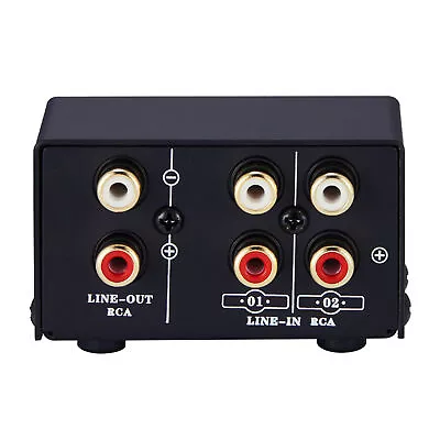 LINEPAUDIO Audio Switcher RCA 2 In 1 Out / 1 In 2 Out A/B Switch Stereo Splitter • $21.49