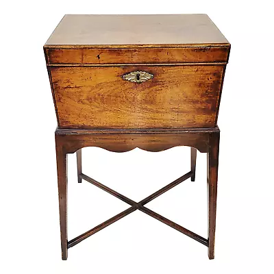 Antique ENGLISH 19th C Mahigany Bronze CIGAR BOX Lined Humidor LAP DESK On Stand • $722.50