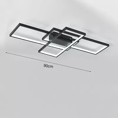 Rectangle Geometric Chandelier LED Ceiling Light For Living Room Bedroom Kitchen • £55.95