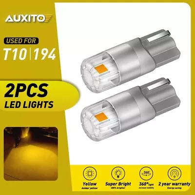 AUXITO 3000K Amber LED Front Side Marker Light Bulbs 168 194 2825 T10 Bright 12V • $8.99